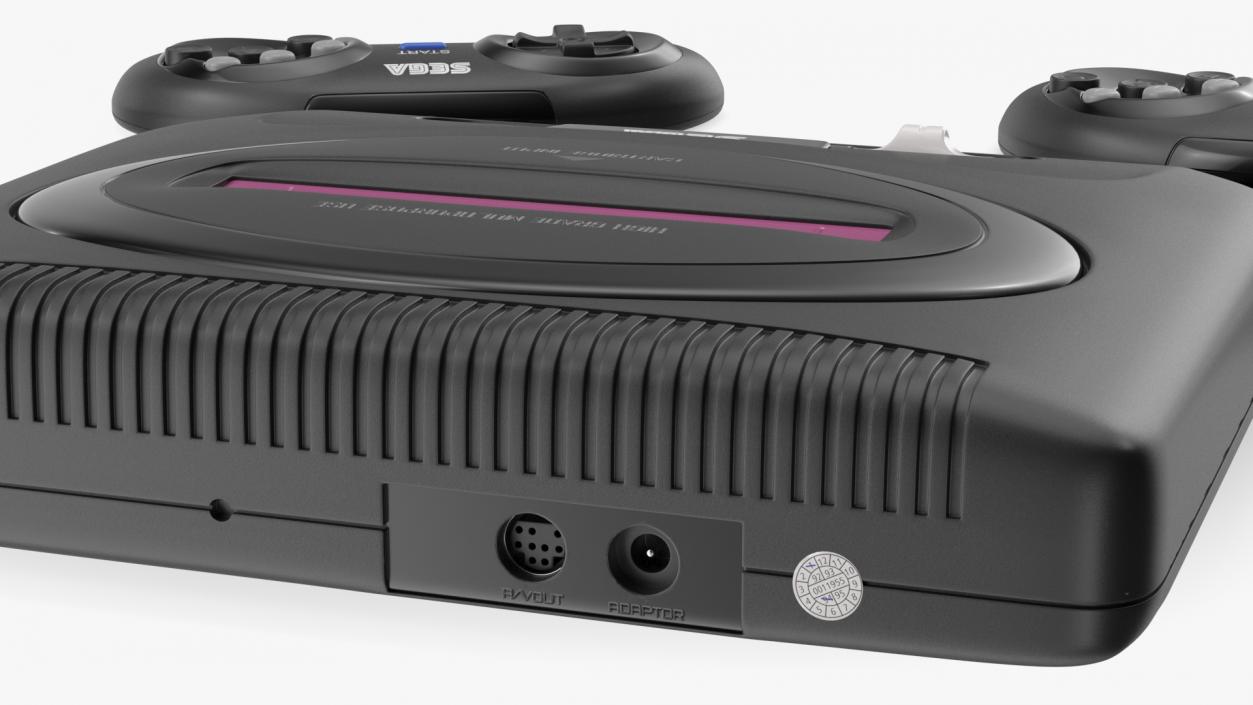 3D model Sega Mega Drive 2 with Cartridge Sonic 3