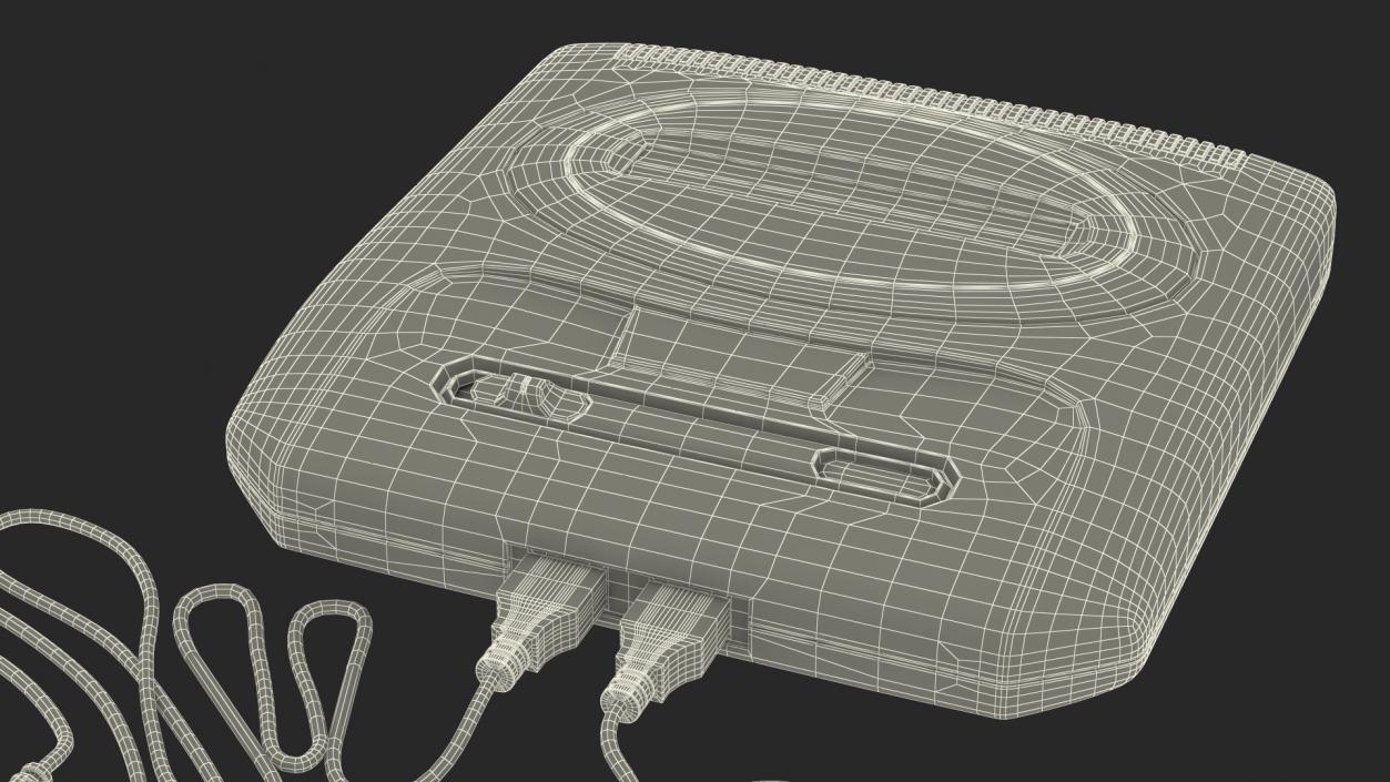 3D model Sega Mega Drive 2 with Cartridge Sonic 3