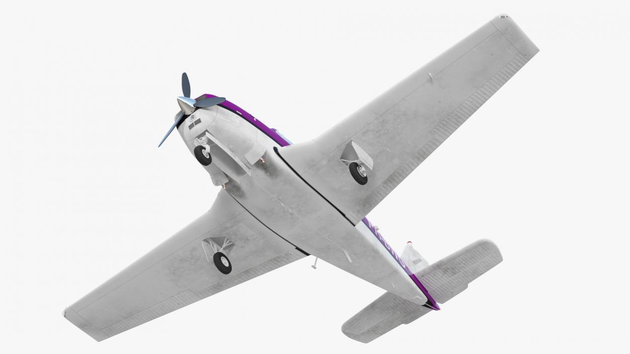 3D model Light Civil Utility Aircraft Single Engined Rigged