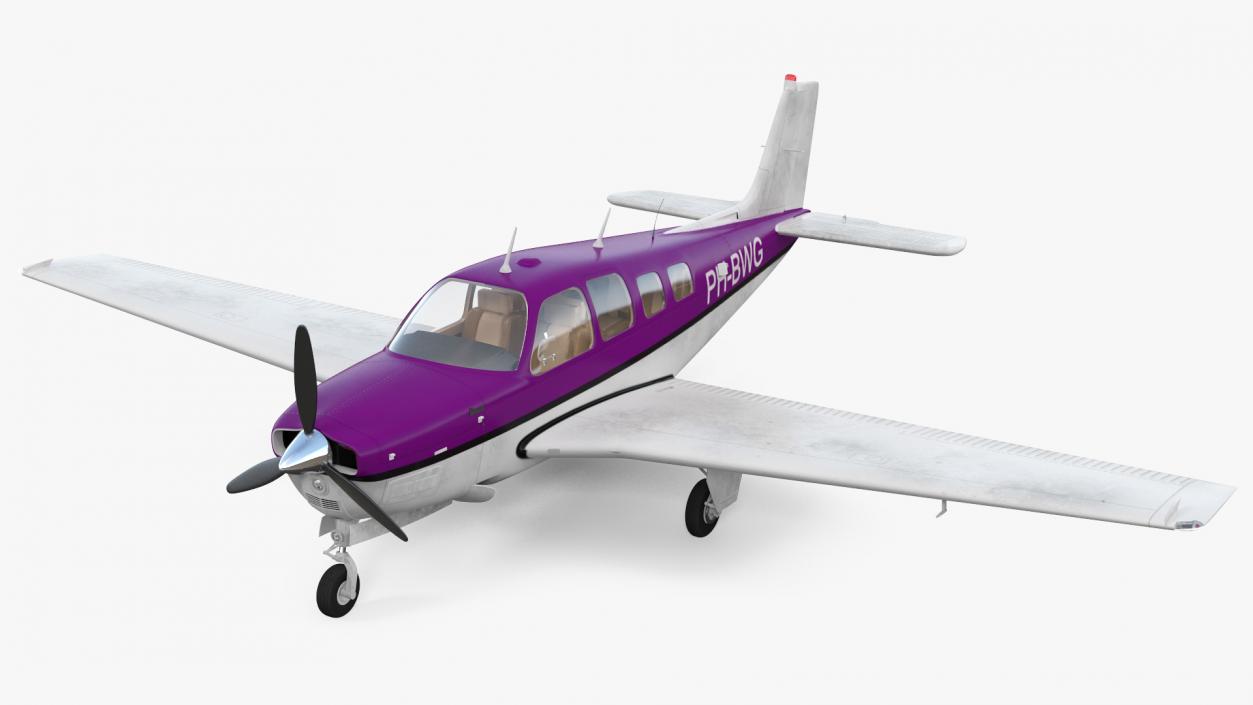 3D model Light Civil Utility Aircraft Single Engined Rigged