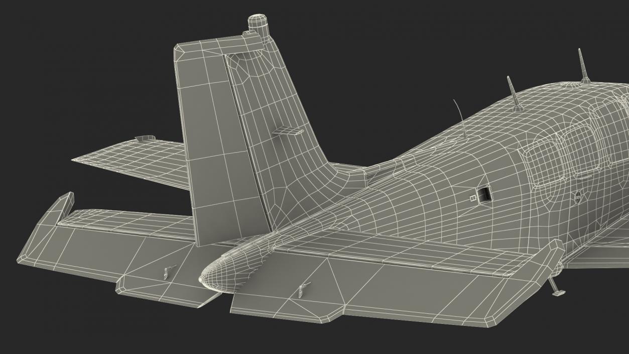 3D model Light Civil Utility Aircraft Single Engined Rigged