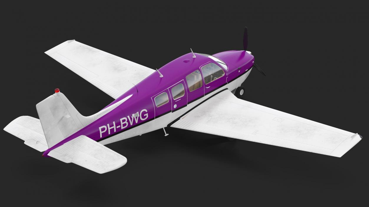 3D model Light Civil Utility Aircraft Single Engined Rigged