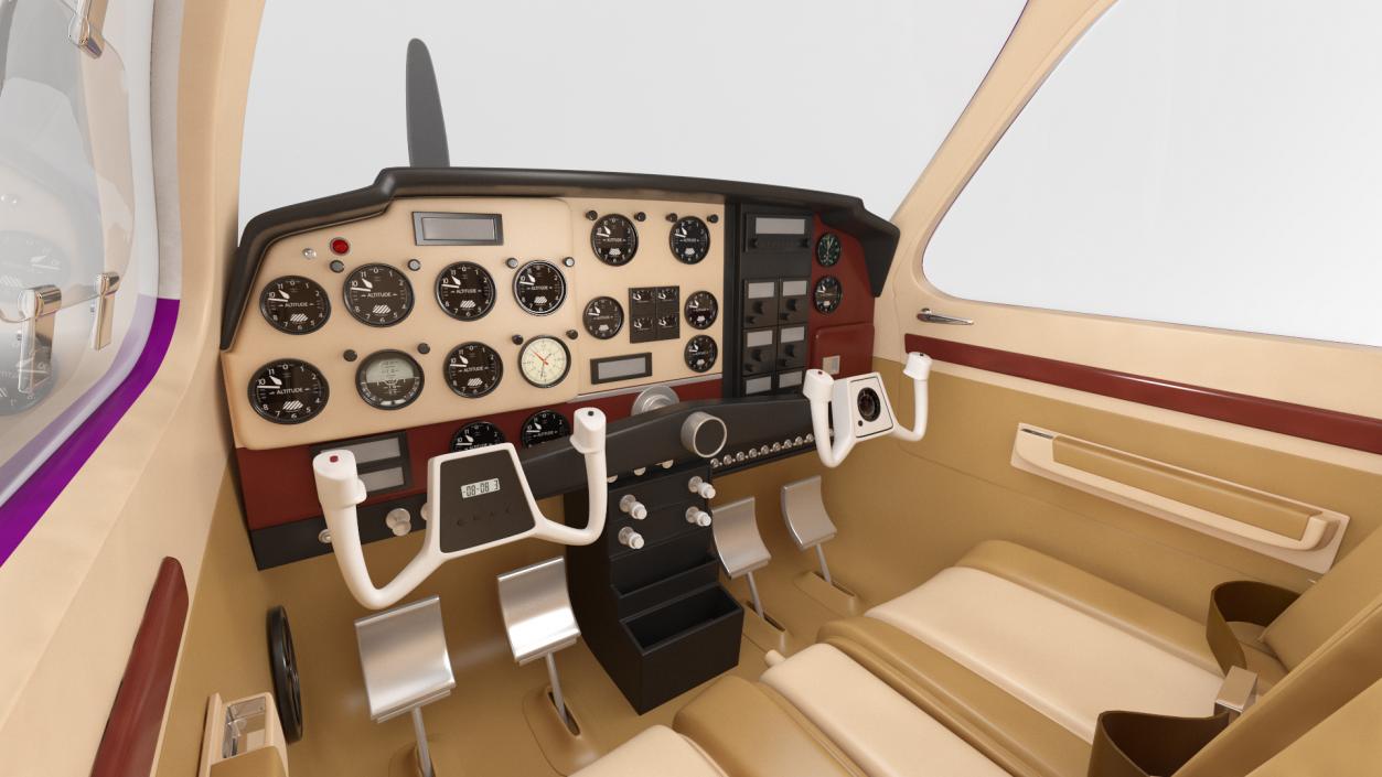 3D model Light Civil Utility Aircraft Single Engined Rigged