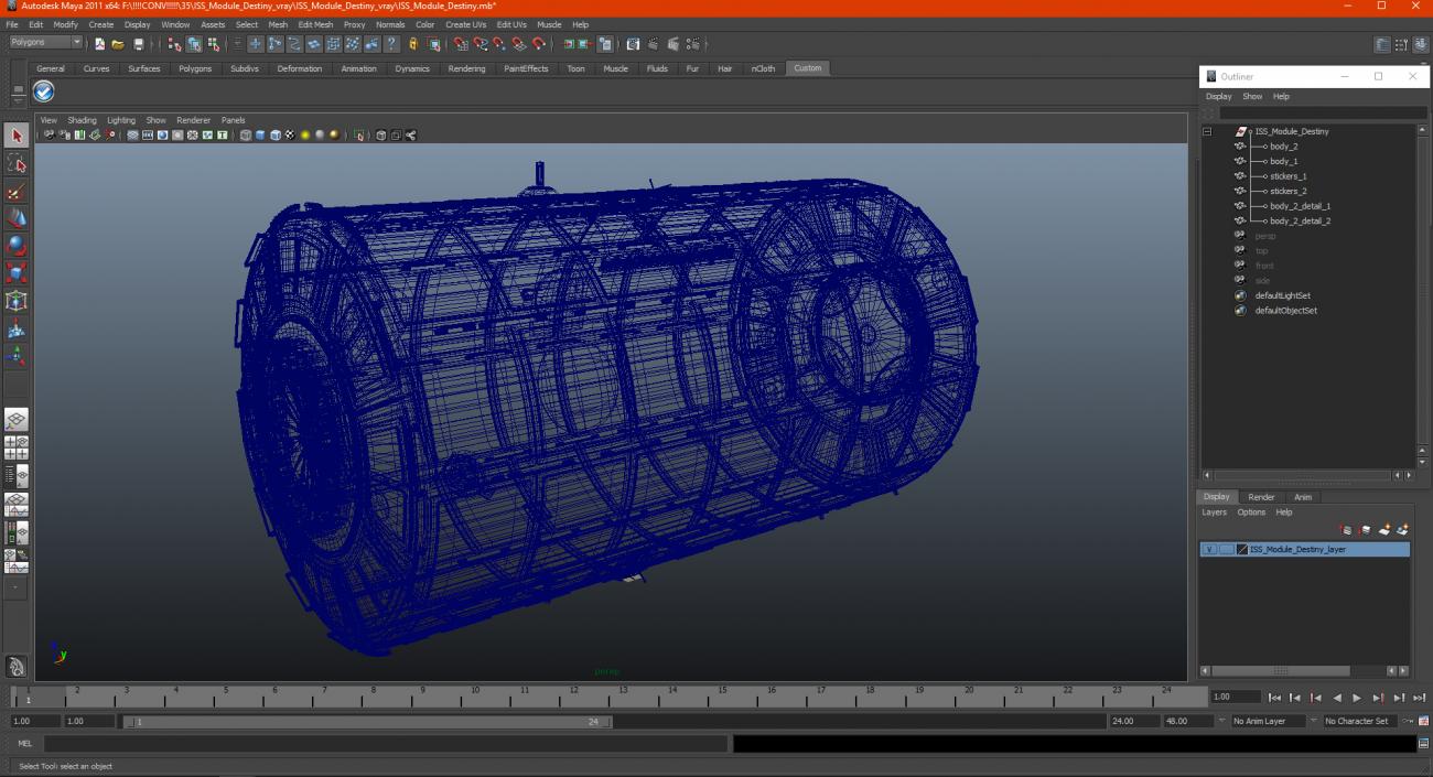 3D ISS Module Destiny model