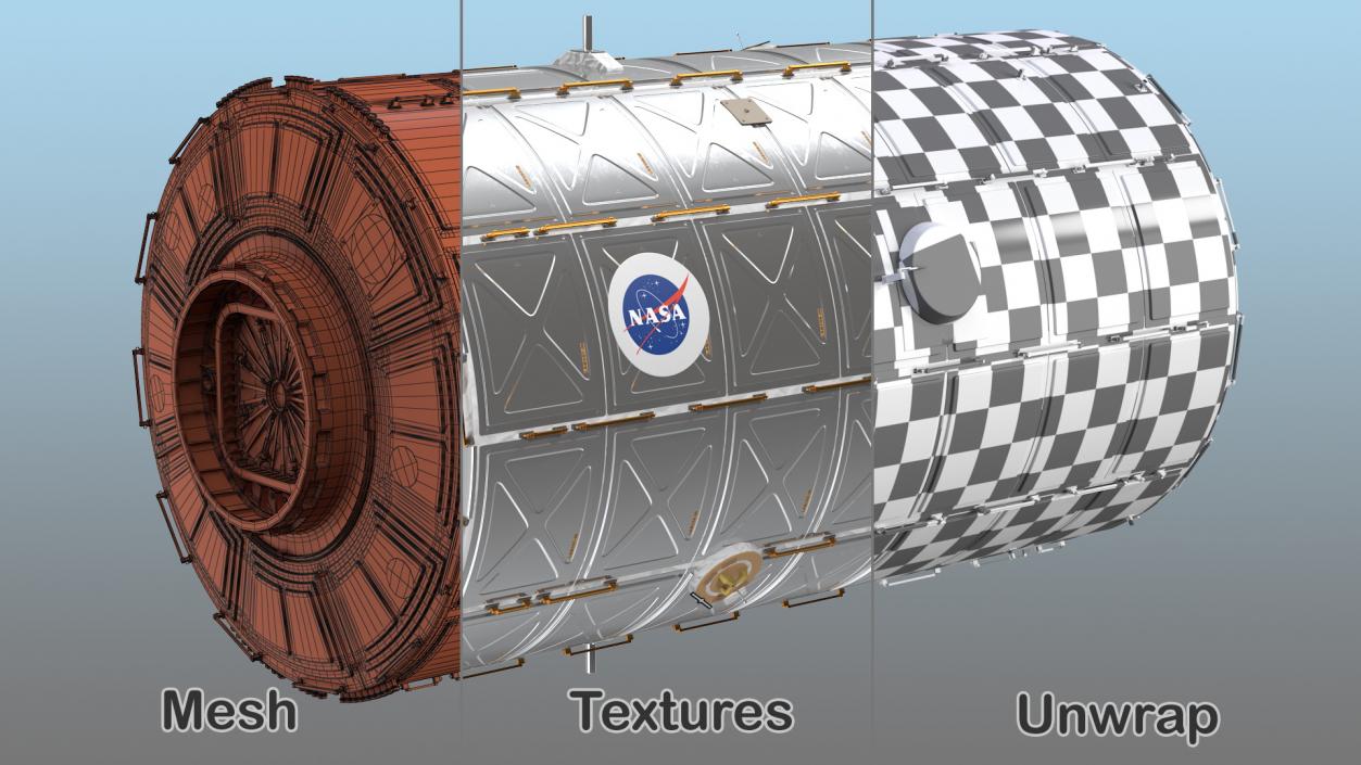 3D ISS Module Destiny model