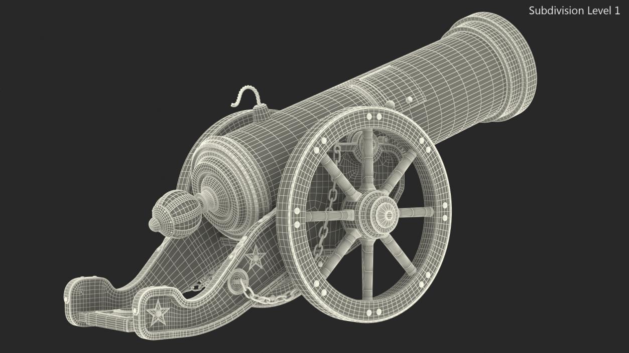 3D Circus Cannon model