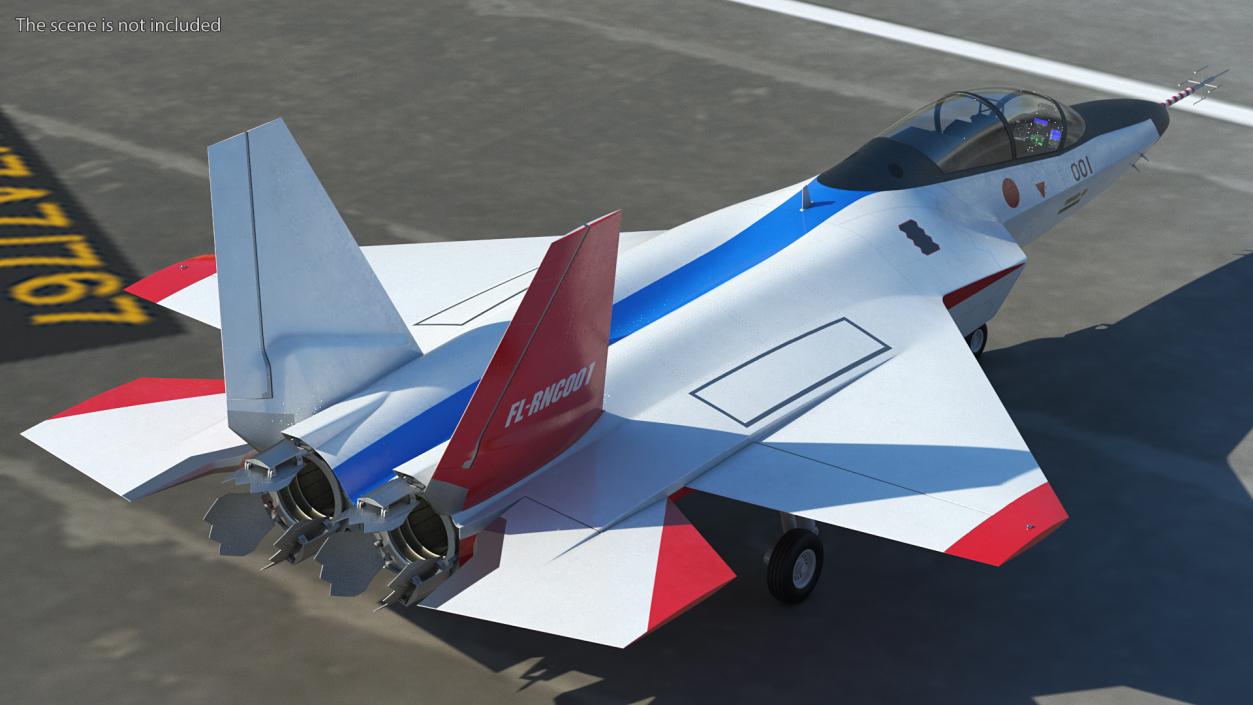 Mitsubishi X2 Shinshin Stealth Fighter Aircraft 3D