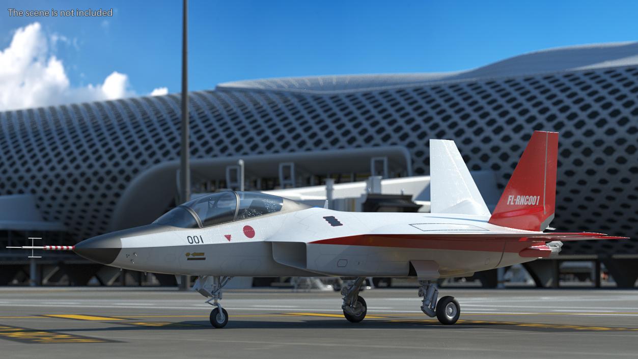 Mitsubishi X2 Shinshin Stealth Fighter Aircraft 3D