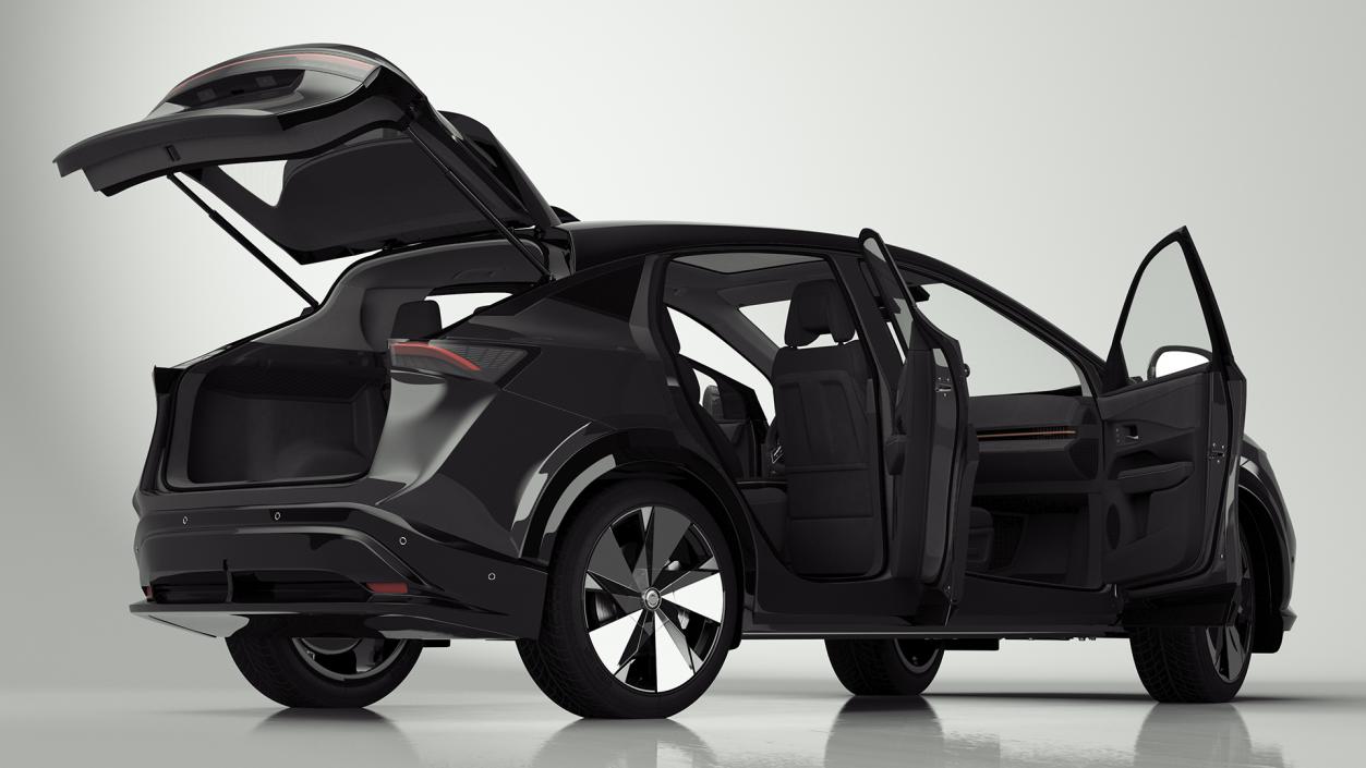 3D Modern Electric SUV Black Rigged for Maya 2 model