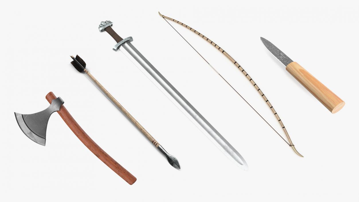 3D Vikings Weapons Collection 7 model