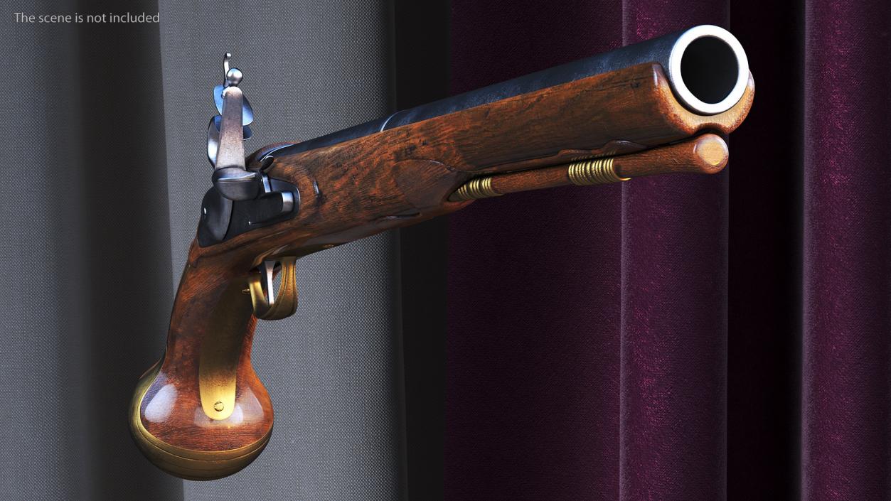 Flintlock Horse Pistol 3D