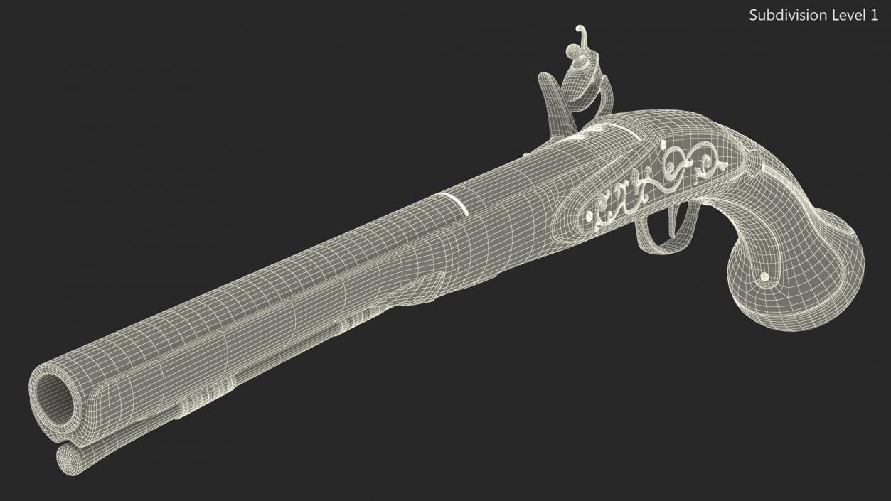 Flintlock Horse Pistol 3D