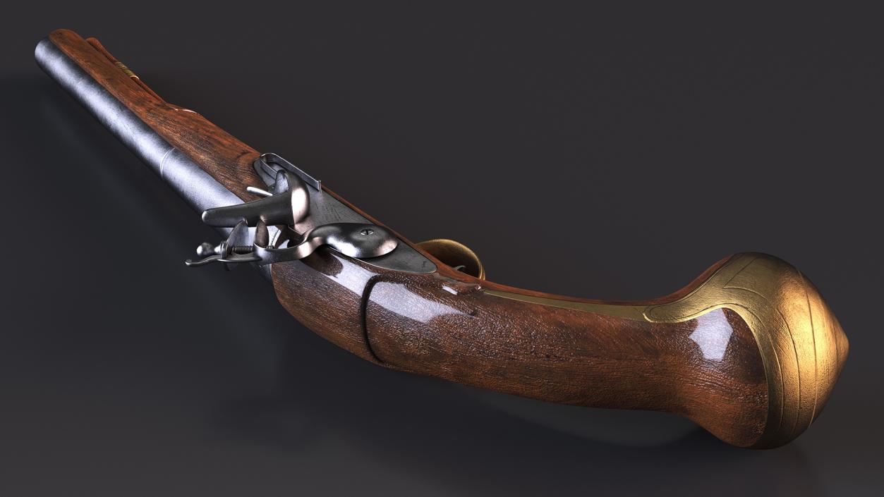 Flintlock Horse Pistol 3D