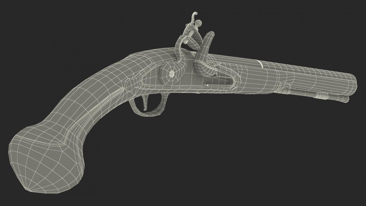 Flintlock Horse Pistol 3D