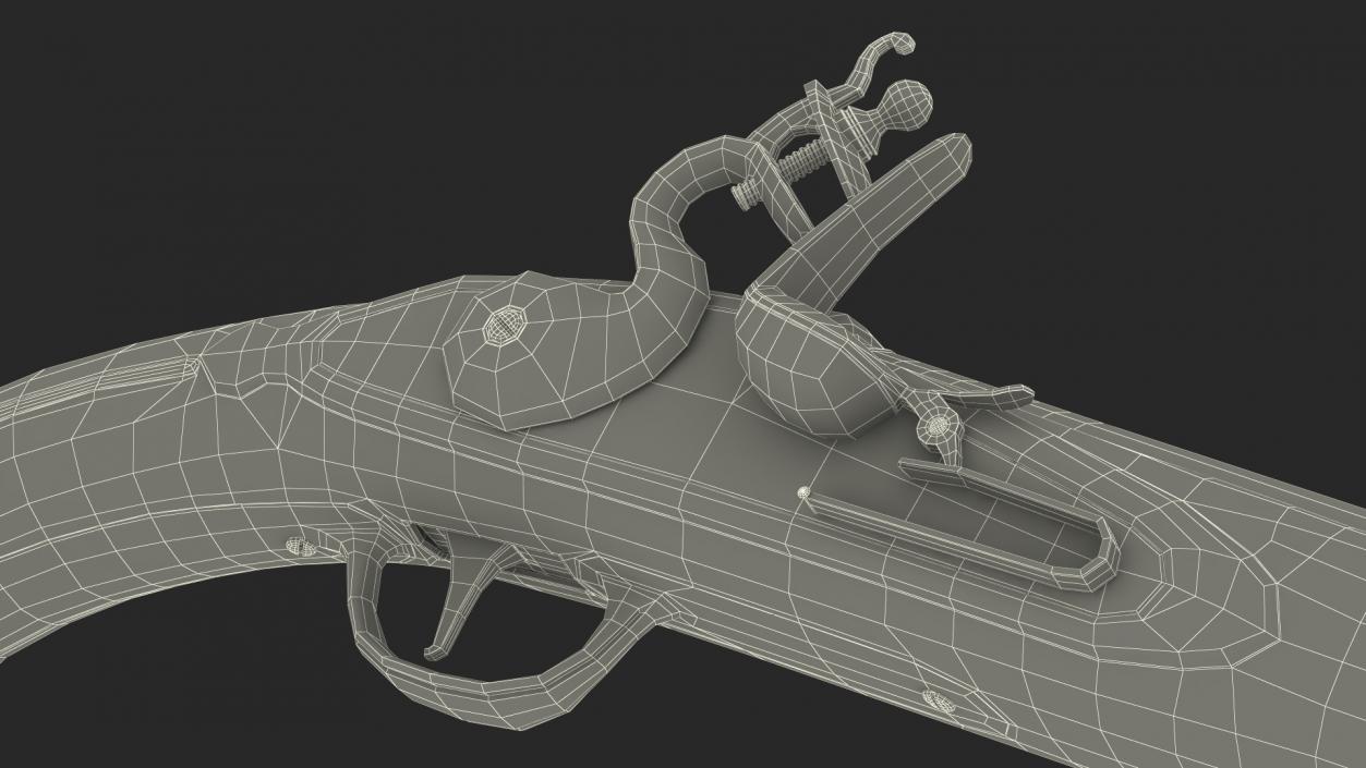 Flintlock Horse Pistol 3D