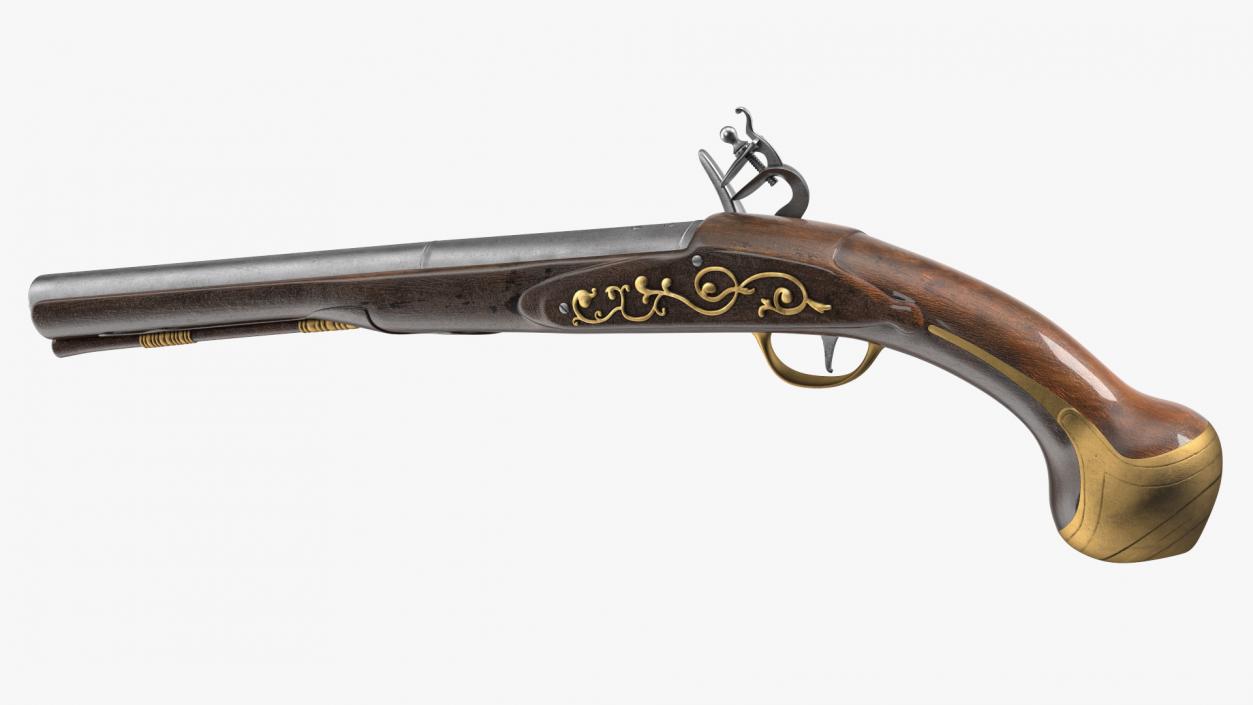 Flintlock Horse Pistol 3D