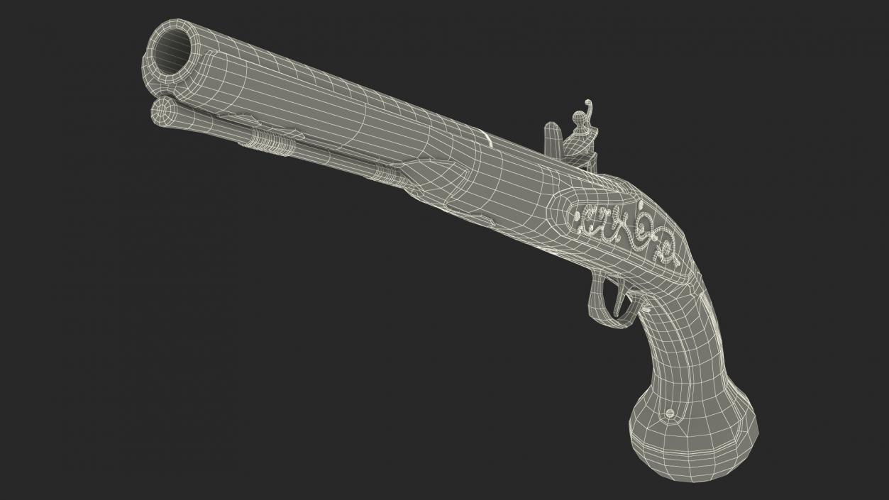 Flintlock Horse Pistol 3D