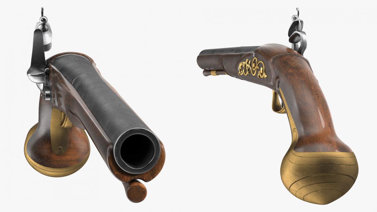 Flintlock Horse Pistol 3D