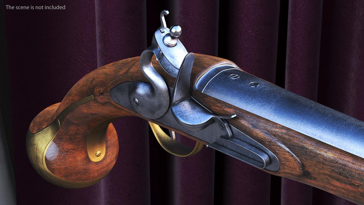 Flintlock Horse Pistol 3D