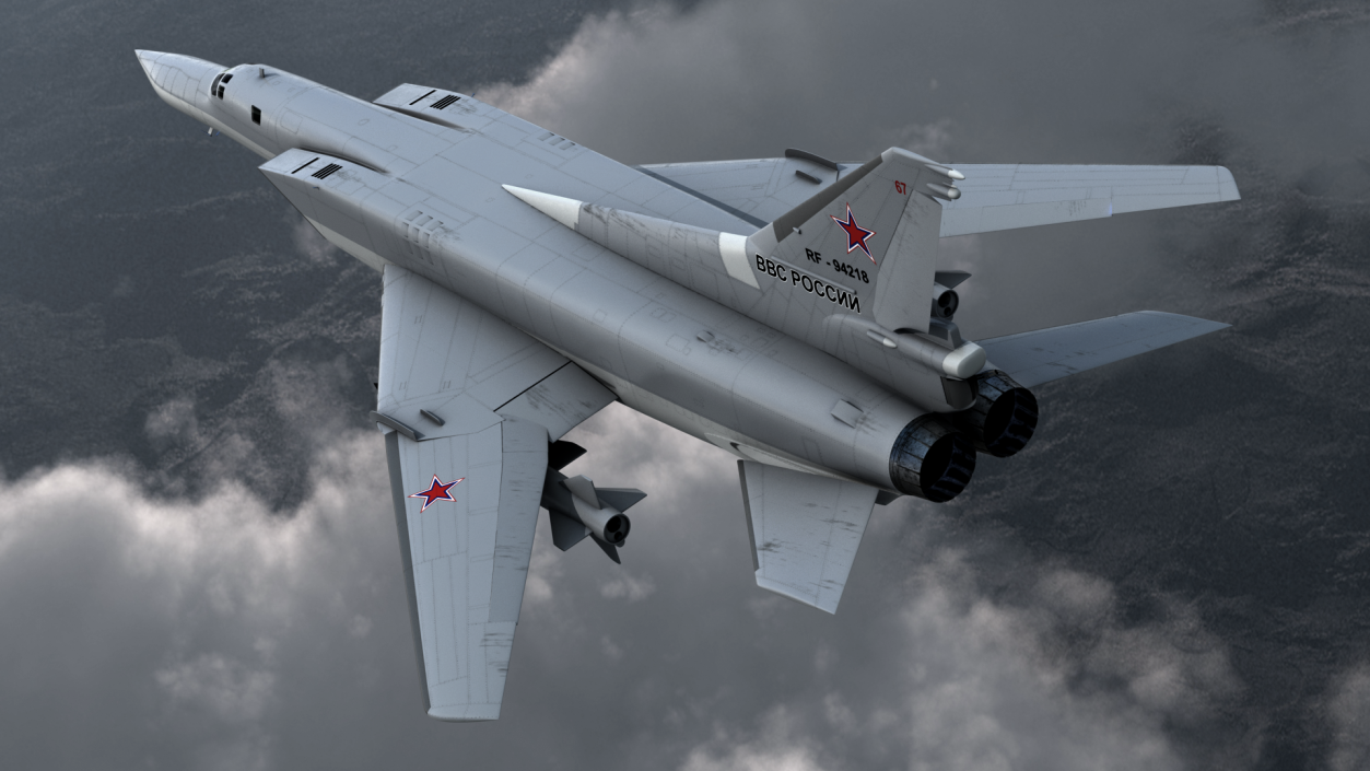 3D model Tupolev Tu-22M Backfire Long Range Missile Carrier