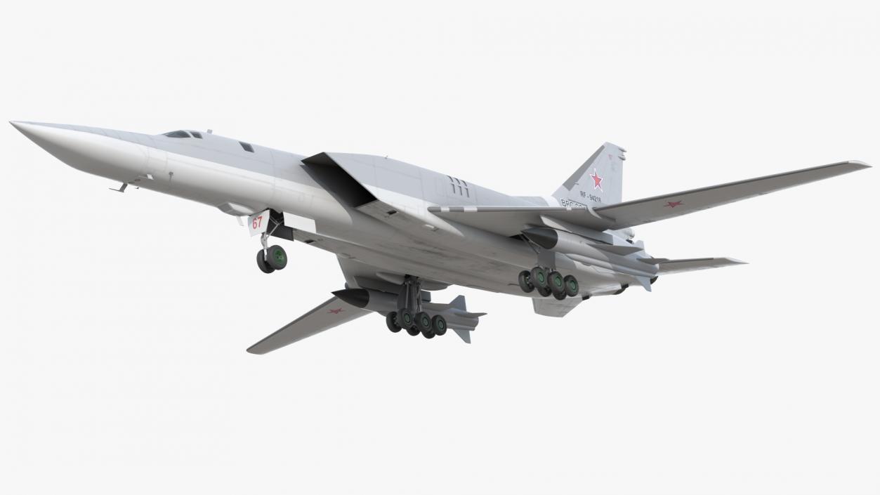 3D model Tupolev Tu-22M Backfire Long Range Missile Carrier