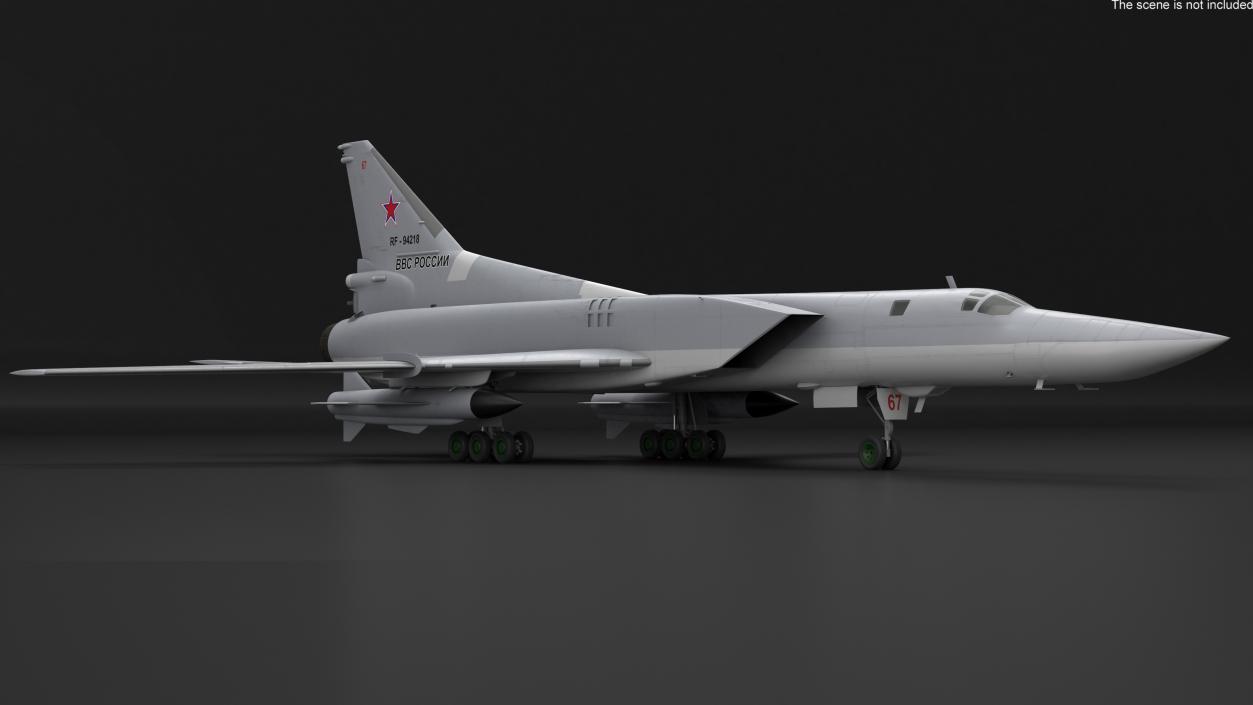 3D model Tupolev Tu-22M Backfire Long Range Missile Carrier