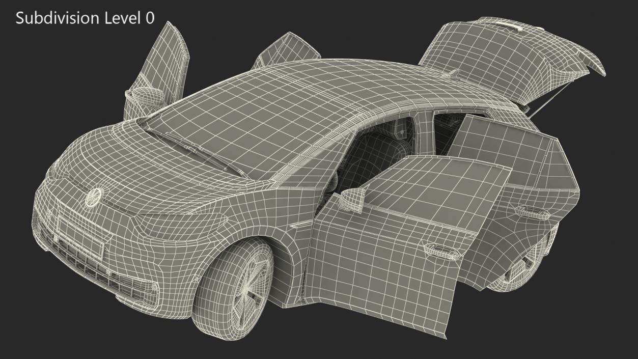 3D Volkswagen ID3 Rigged