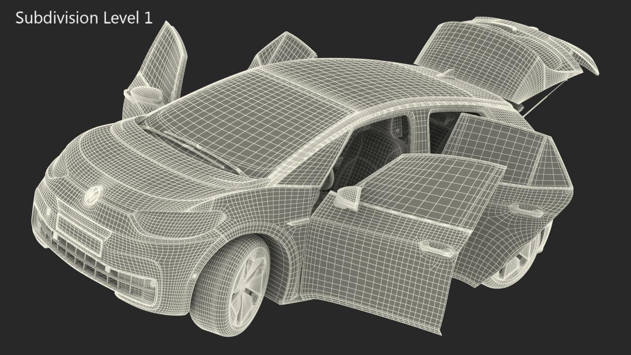 3D Volkswagen ID3 Rigged