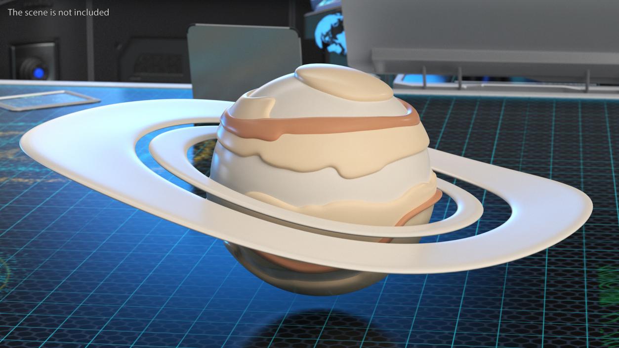 3D Cartoon Planet Saturn