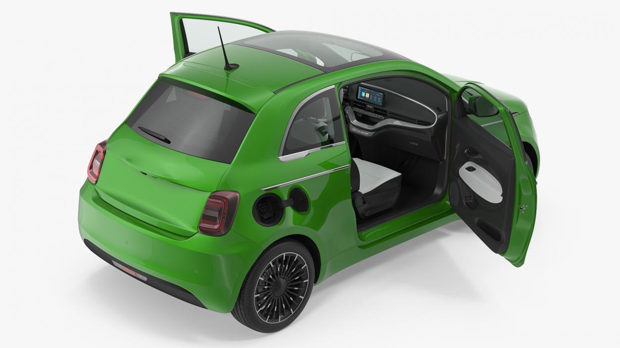 3D EV Compact Car Rigged