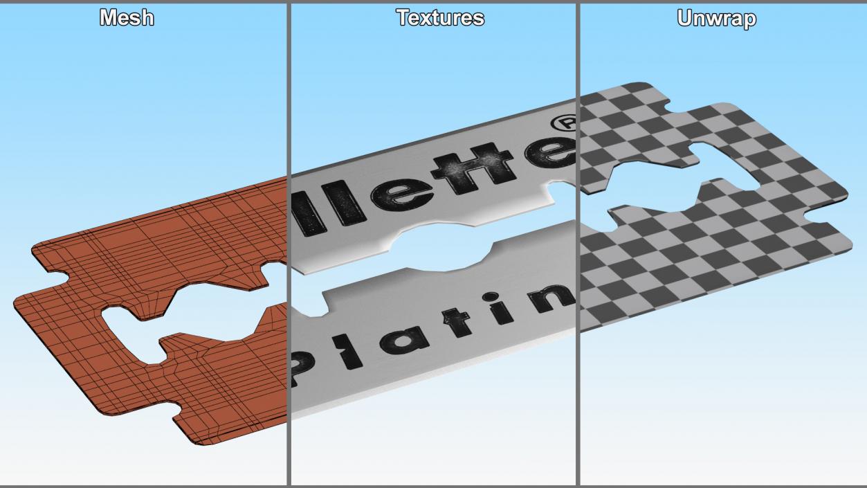 3D Razor Blades Collection model