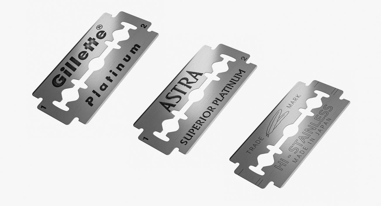 3D Razor Blades Collection model