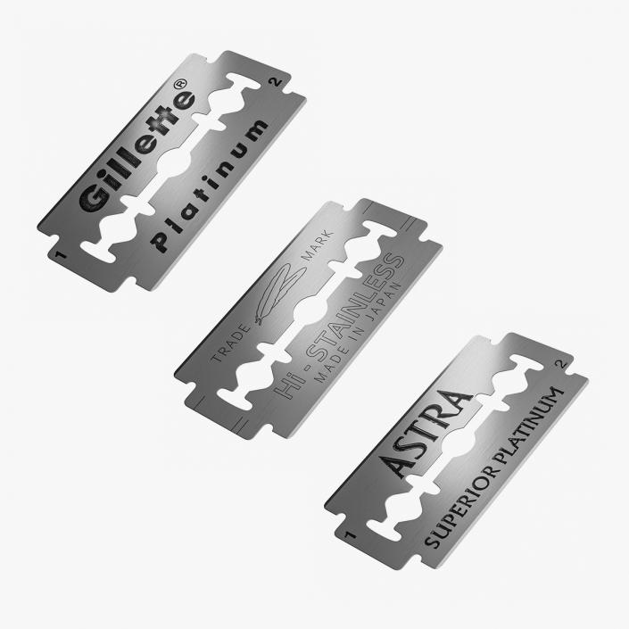 3D Razor Blades Collection model