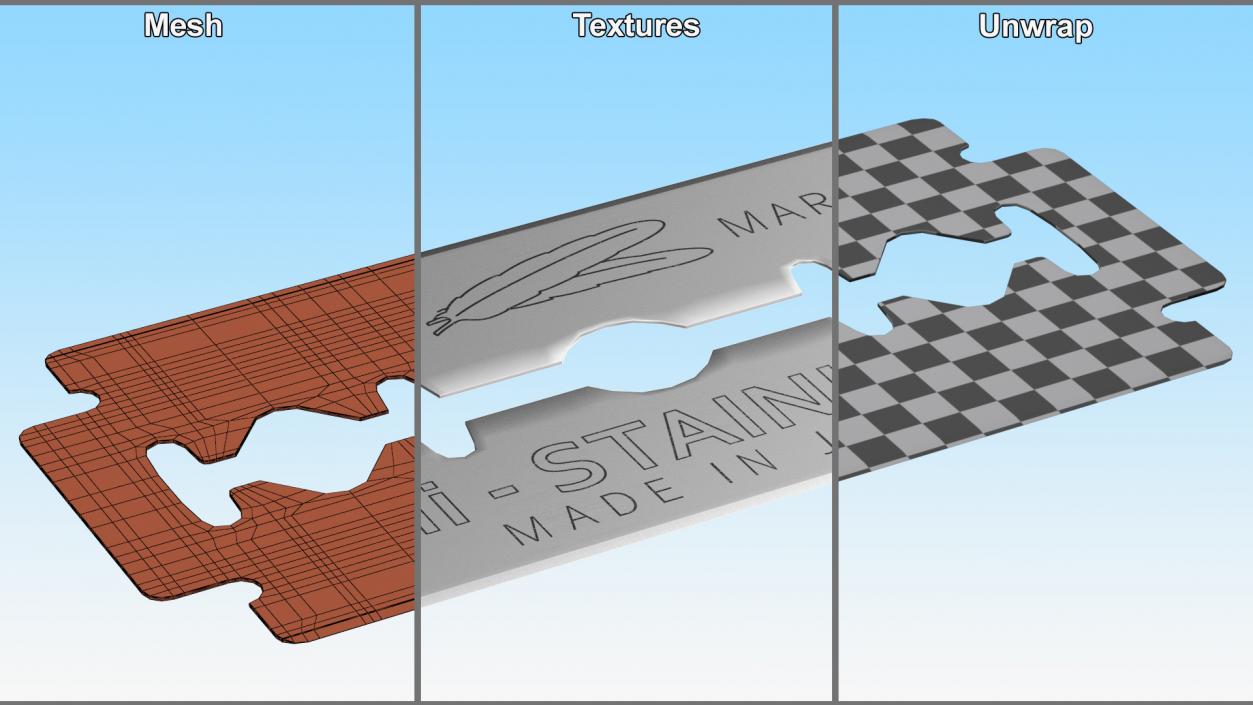 3D Razor Blades Collection model