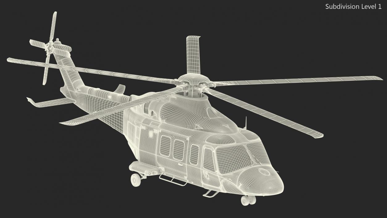 3D Medium Sized Twin Engined Helicopter