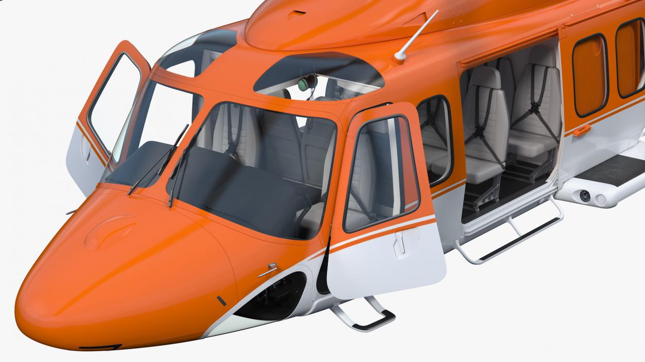 3D Medium Sized Twin Engined Helicopter