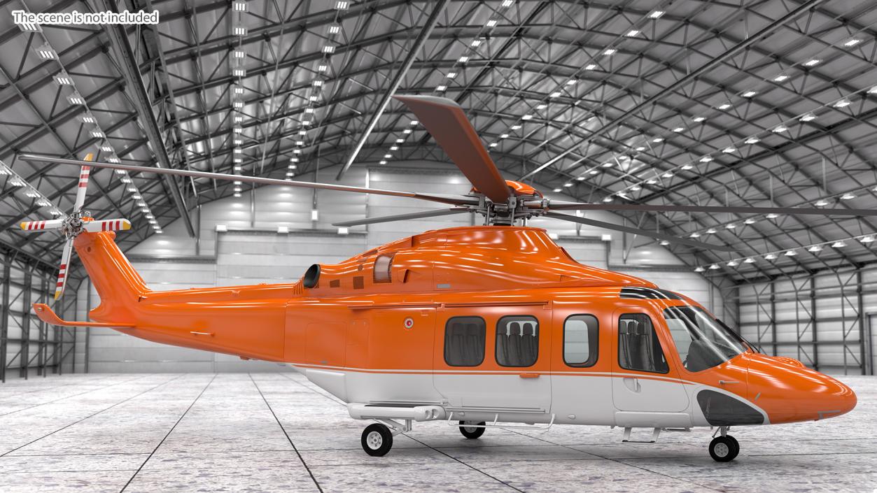 3D Medium Sized Twin Engined Helicopter