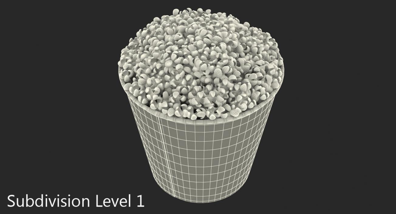 3D Big Popcorn Bucket model