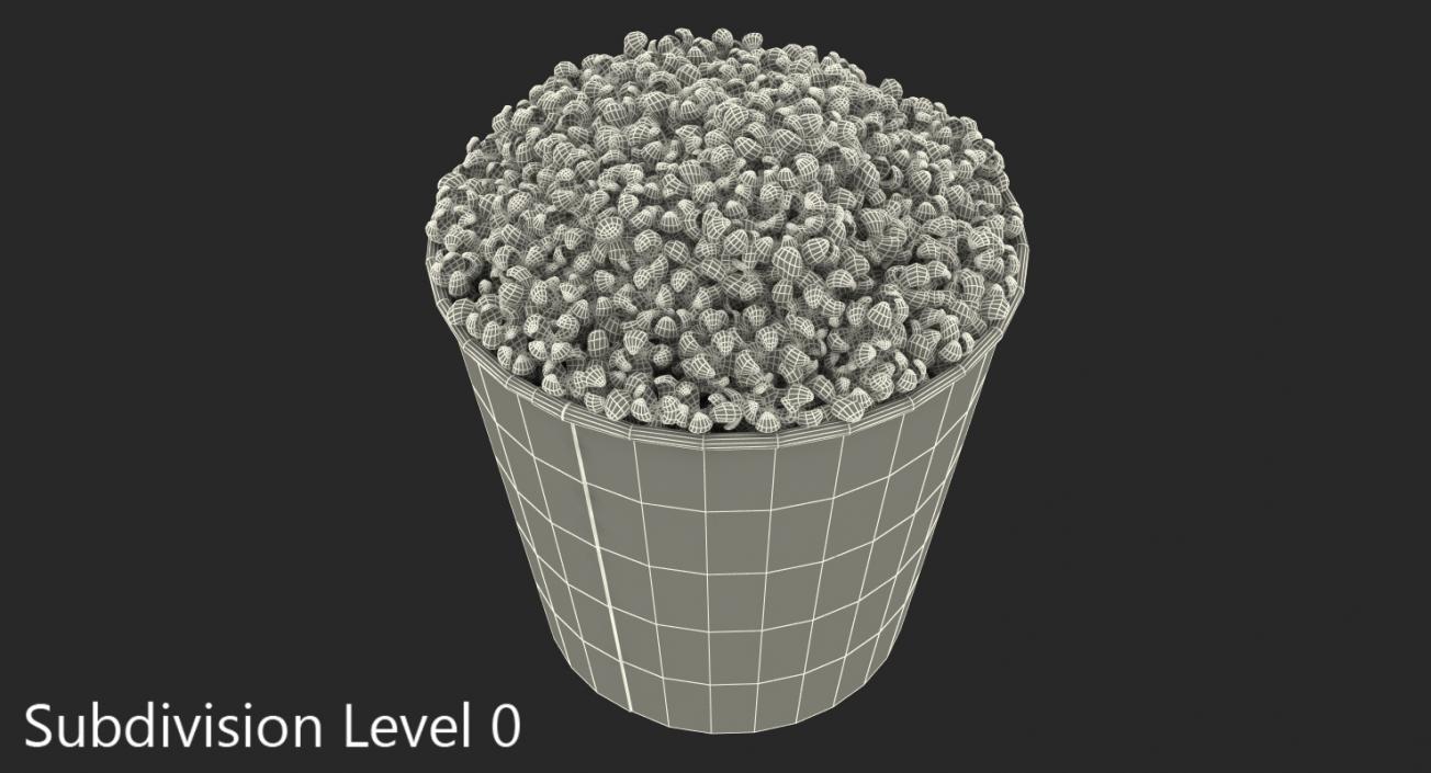 3D Big Popcorn Bucket model