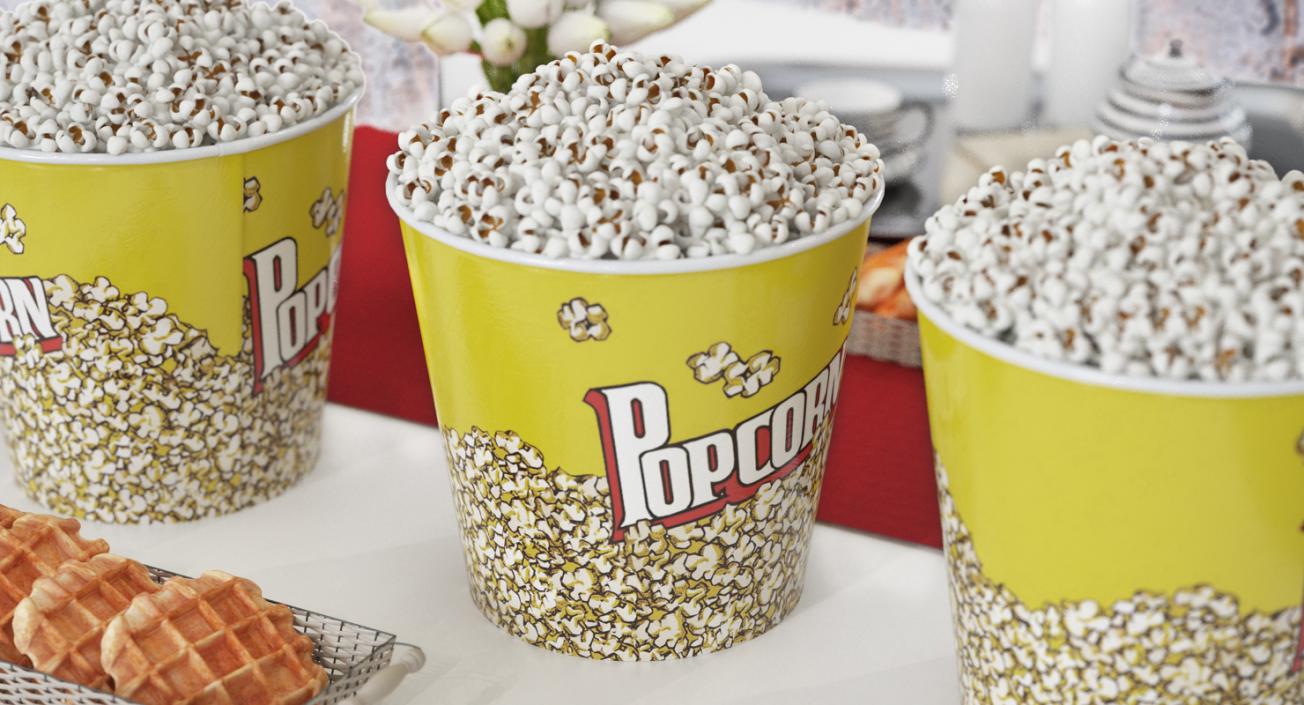 3D Big Popcorn Bucket model