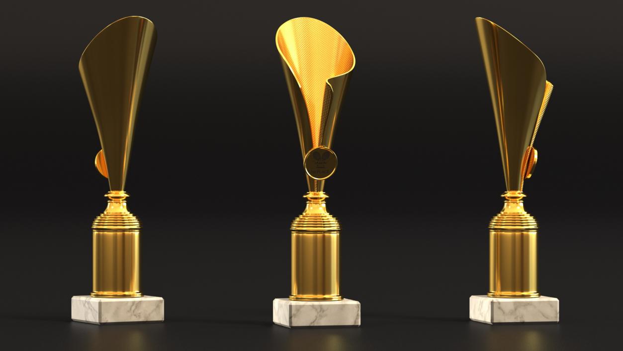 Sports Cup With Symbol Gold 3D