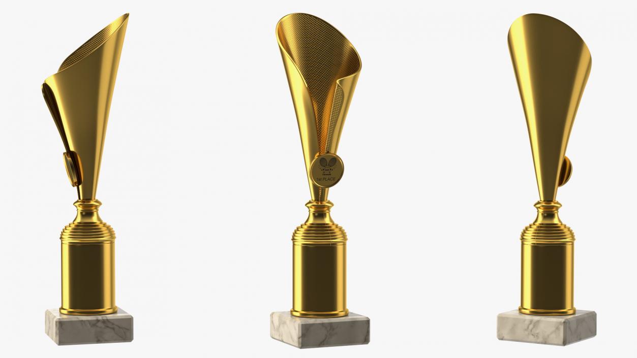 Sports Cup With Symbol Gold 3D