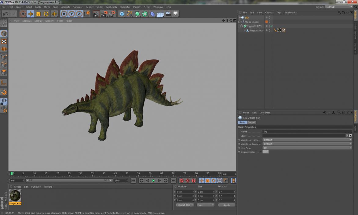 3D Stegosaurus