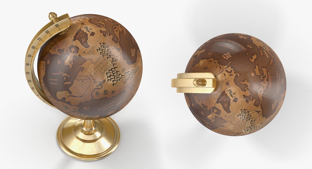 World Globes with Stand Collection 3D model