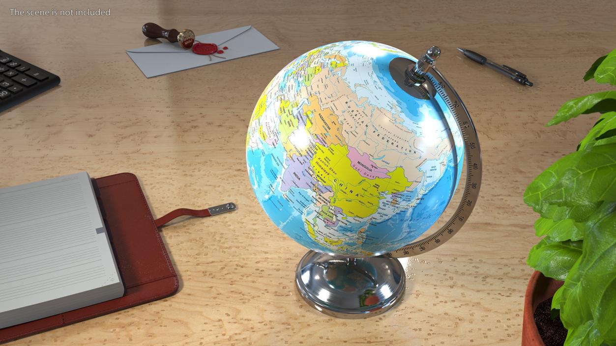 World Globes with Stand Collection 3D model