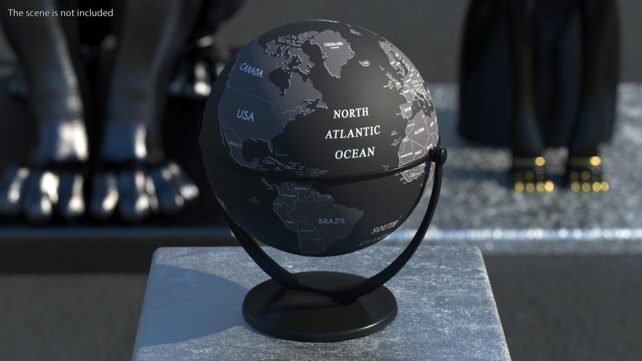 World Globes with Stand Collection 3D model