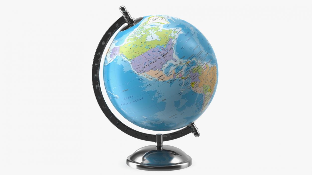 World Globes with Stand Collection 3D model