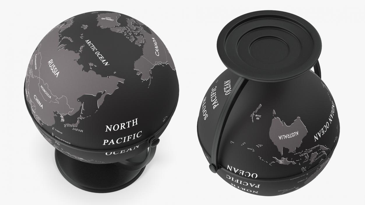 World Globes with Stand Collection 3D model