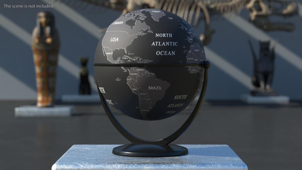 World Globes with Stand Collection 3D model