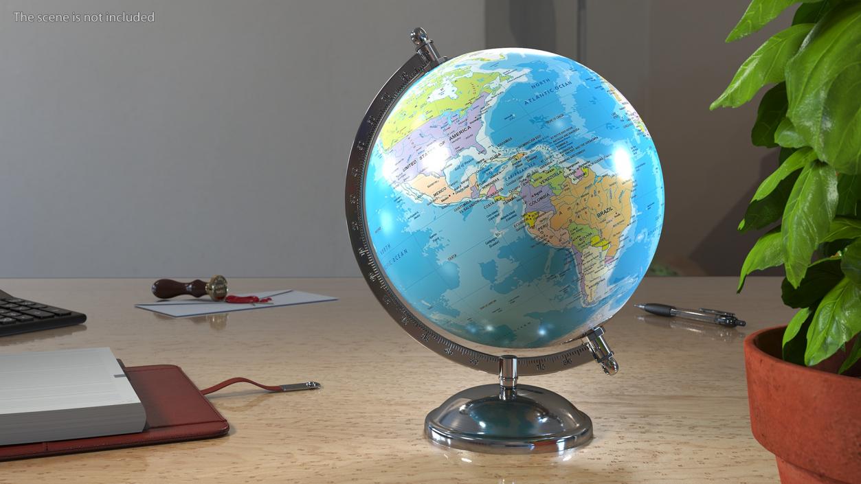 World Globes with Stand Collection 3D model